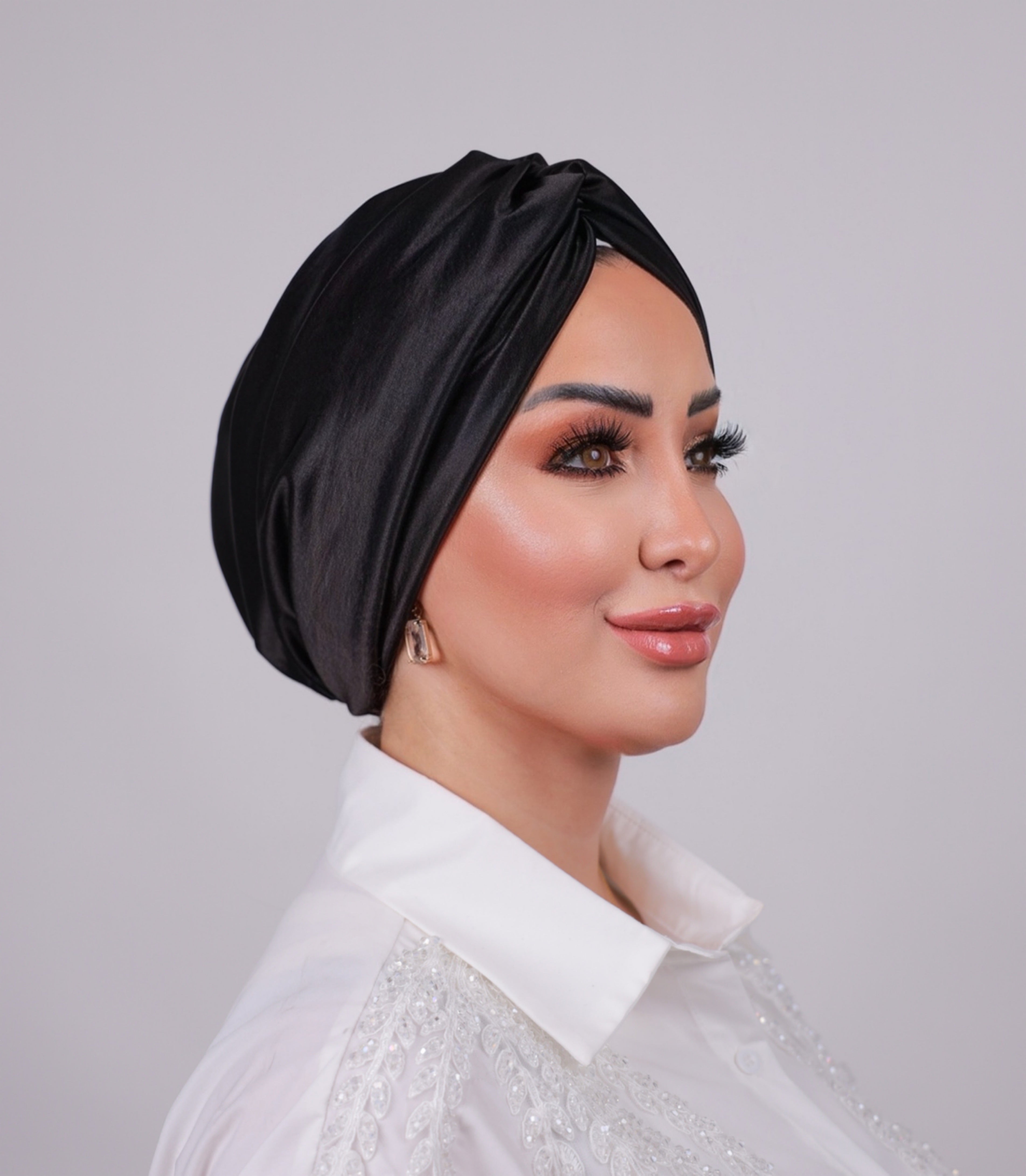 Two-Piece Satin Turban