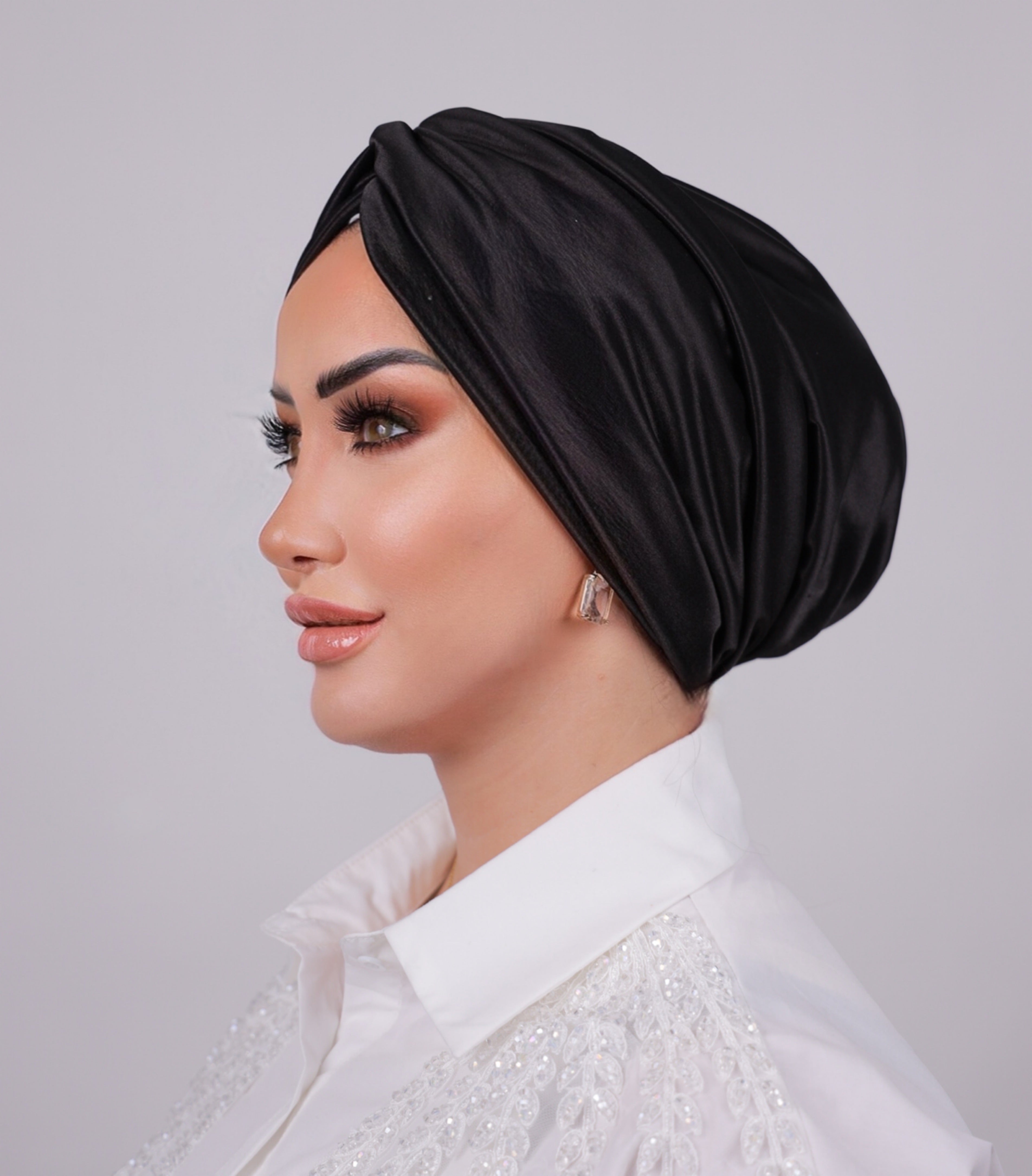 Two-Piece Satin Turban