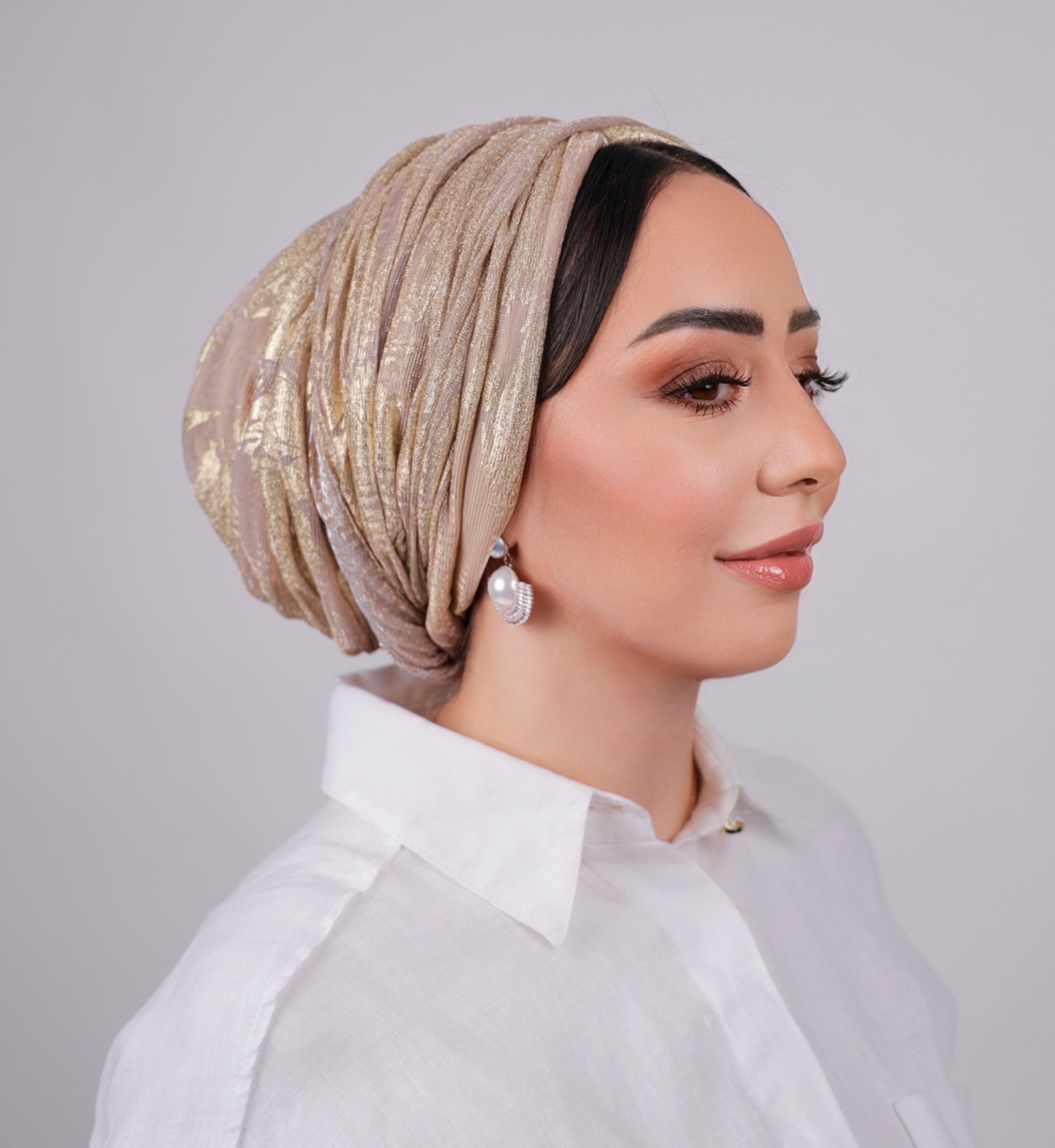 Draped Tulle Soirée Turban