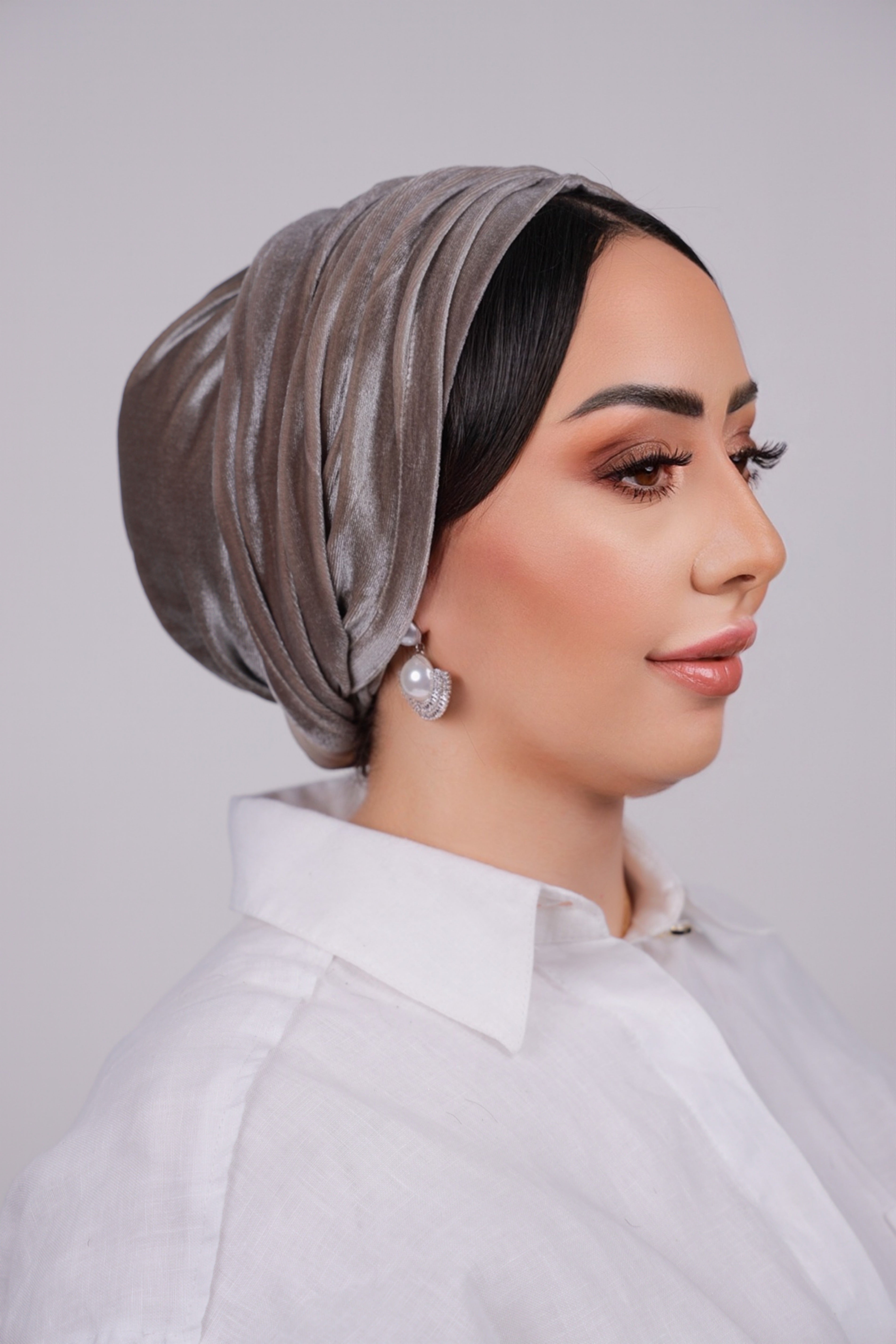 Soft Velvet Draped Turban