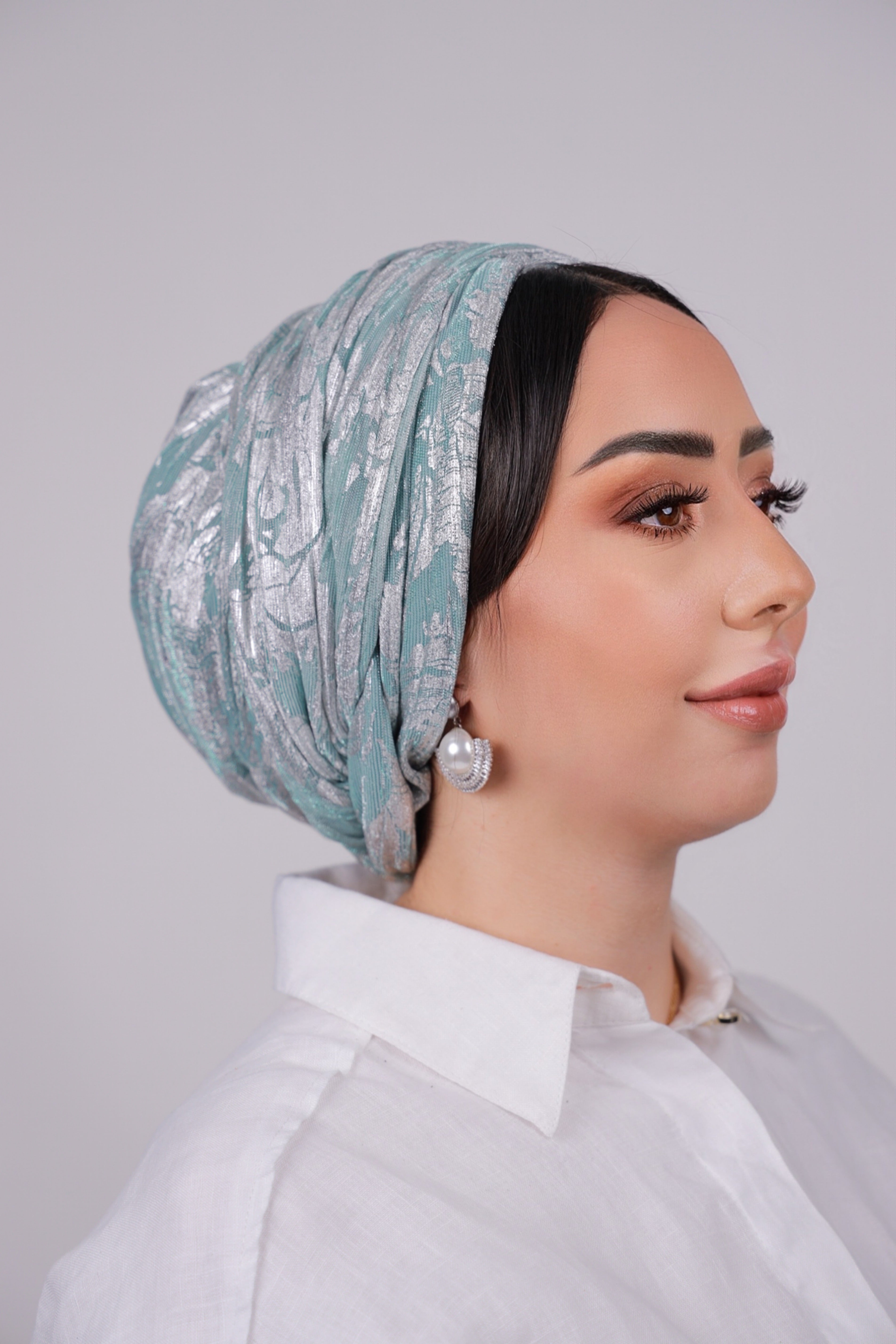 Draped Tulle Soirée Turban