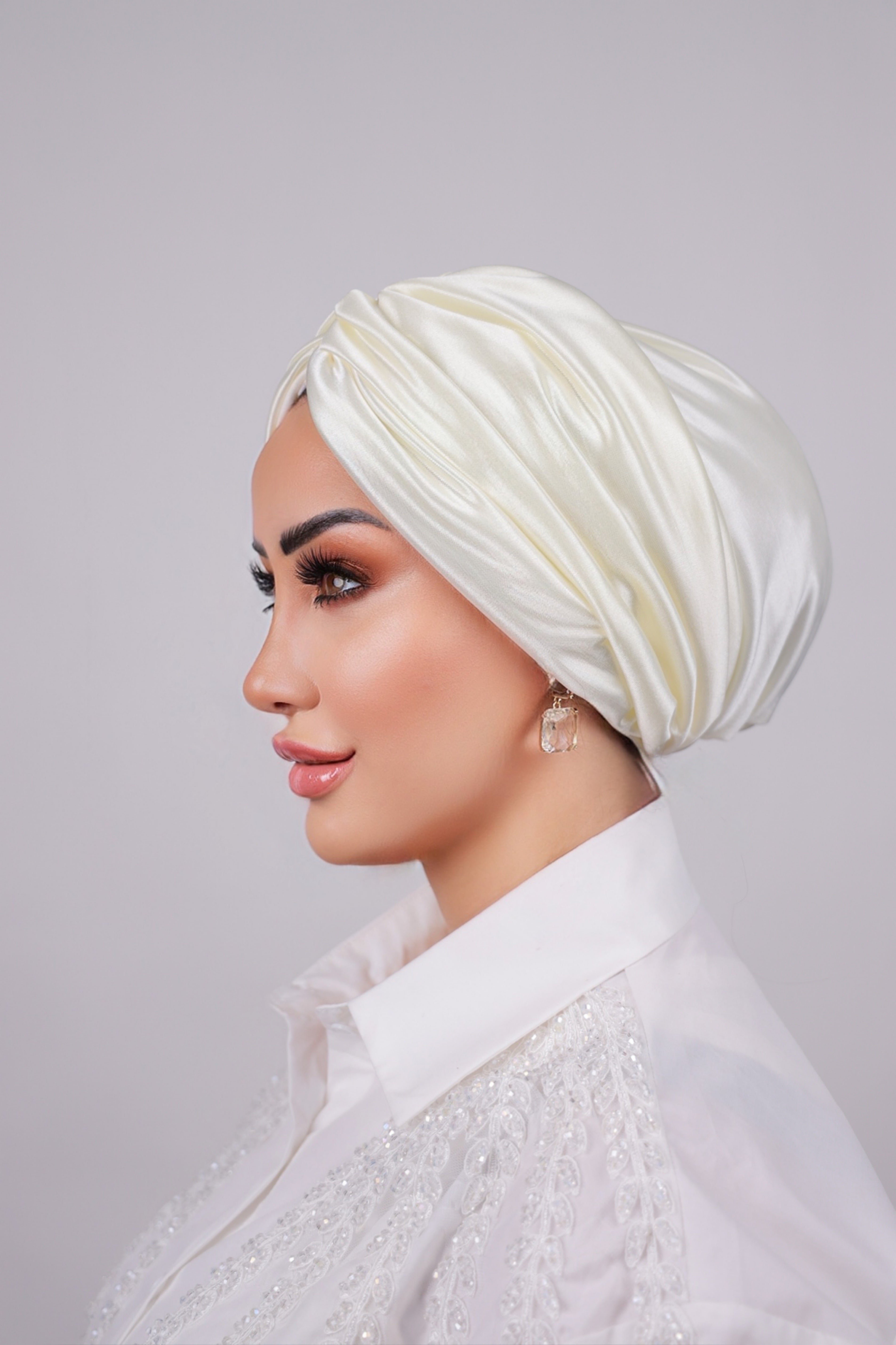 Two-Piece Satin Turban