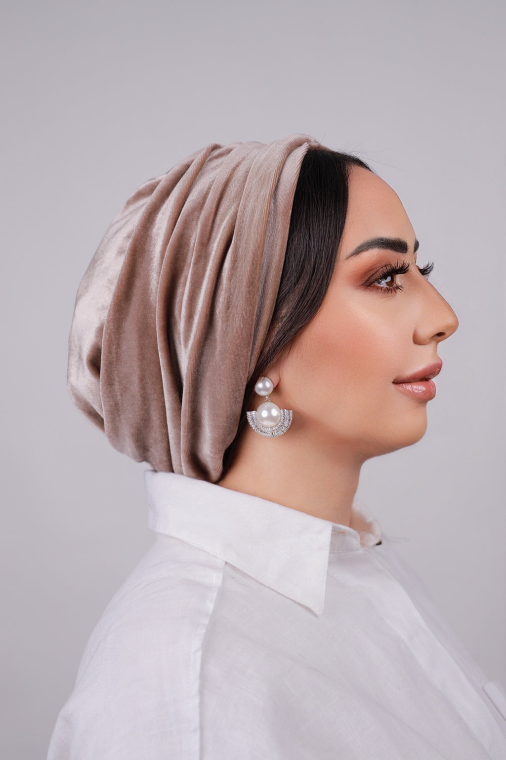 Soft Velvet Draped Turban