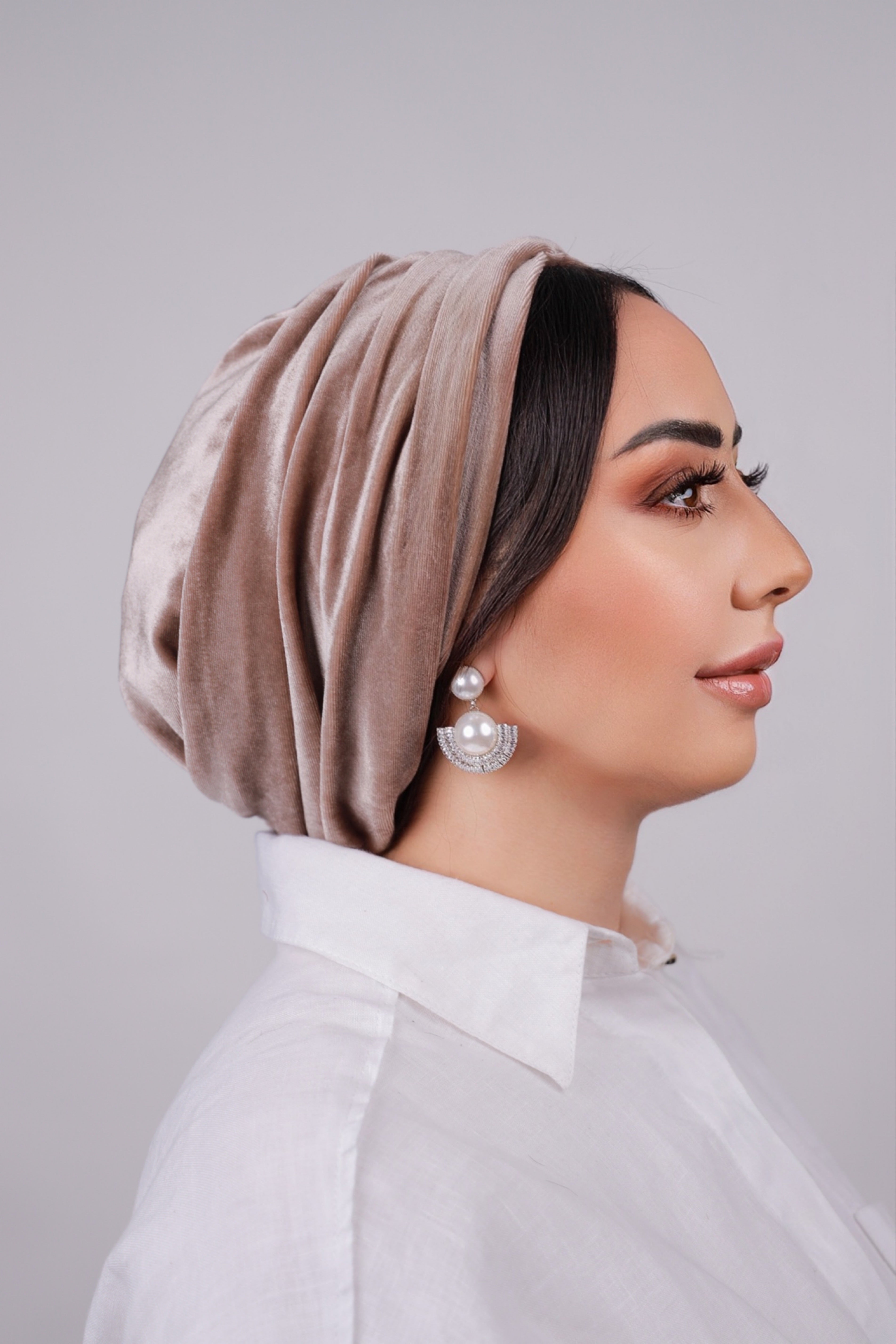 Soft Velvet Draped Turban