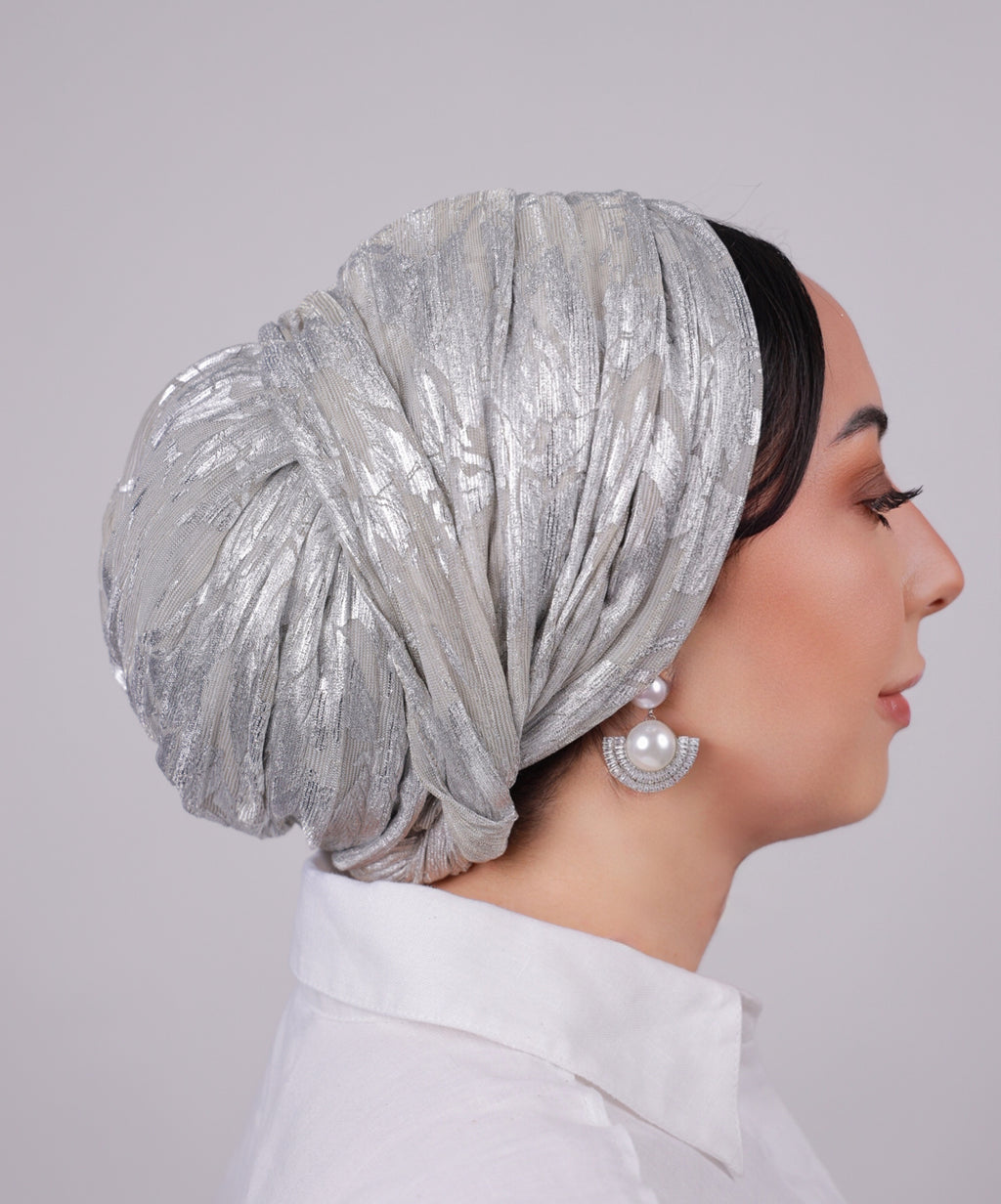 Draped Tulle Soirée Turban