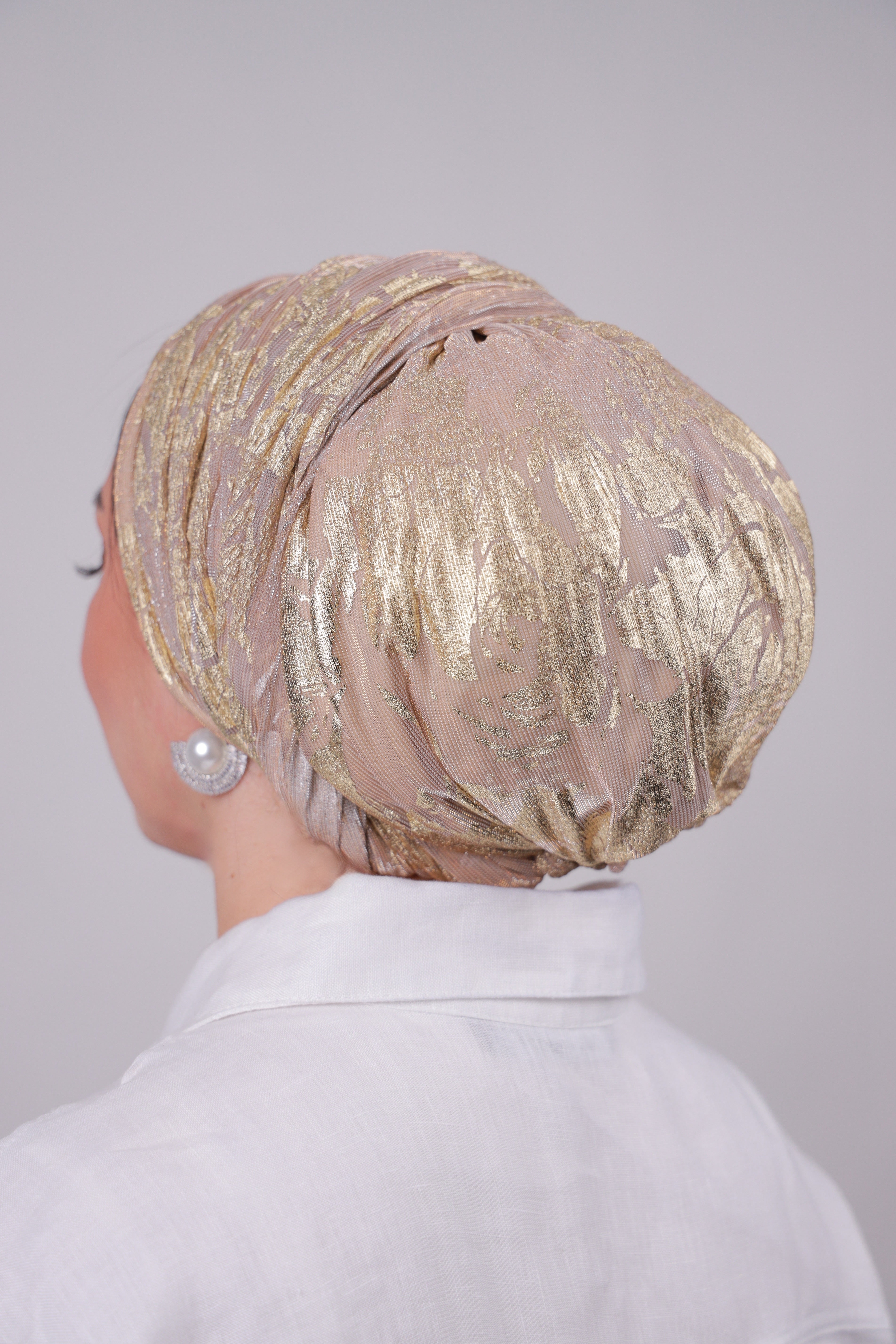Draped Tulle Soirée Turban
