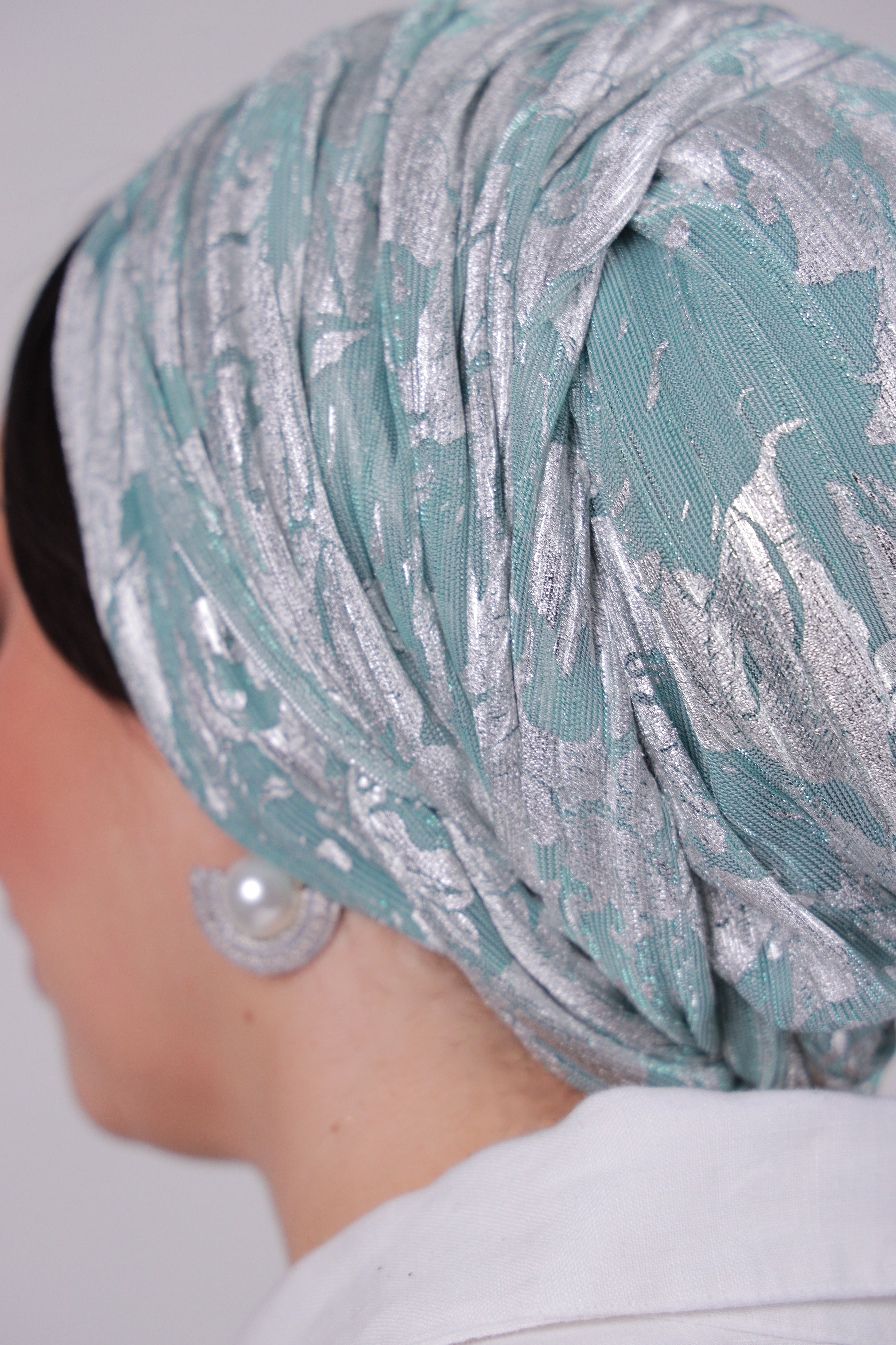 Draped Tulle Soirée Turban