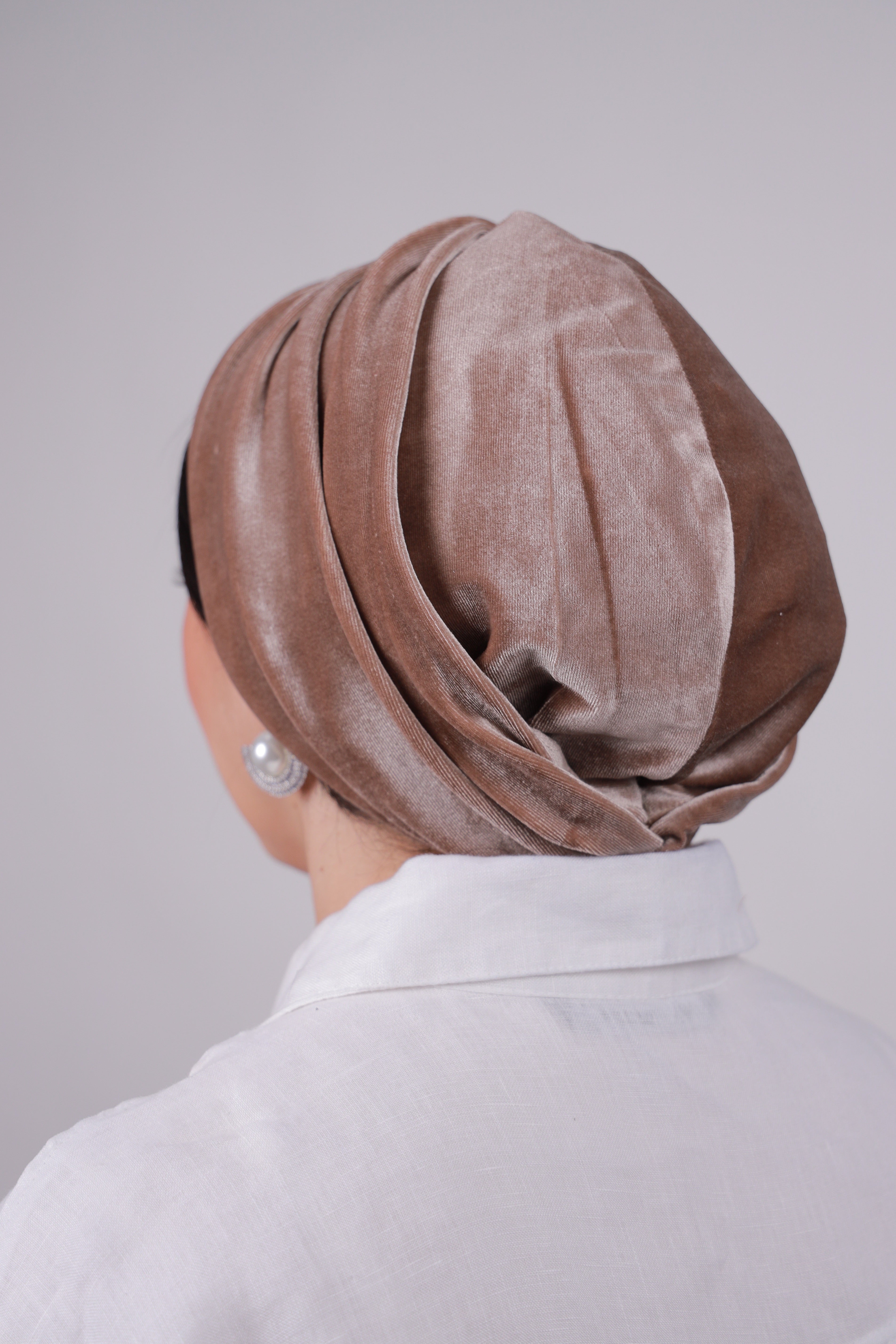 Soft Velvet Draped Turban