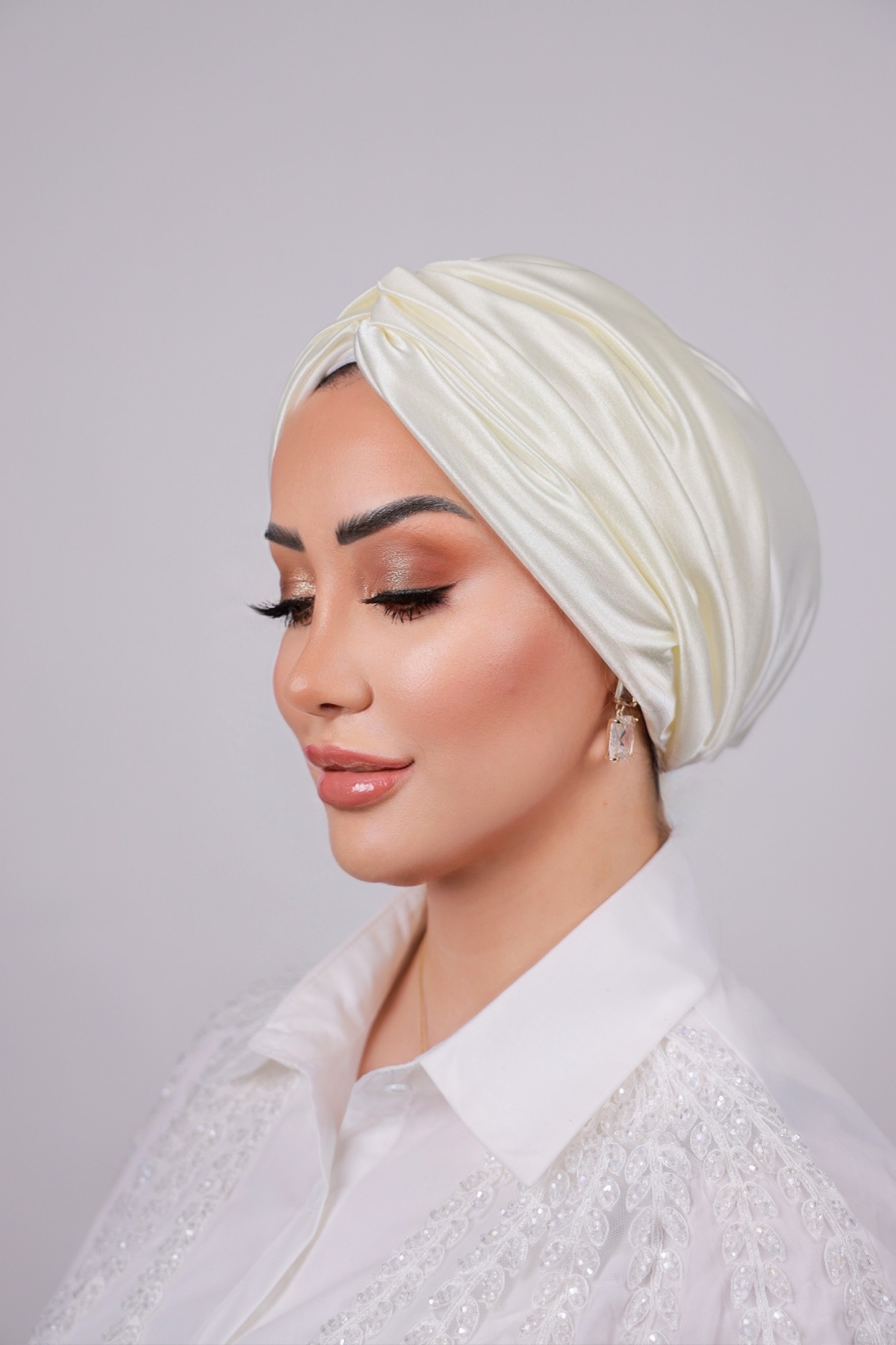 Two-Piece Satin Turban