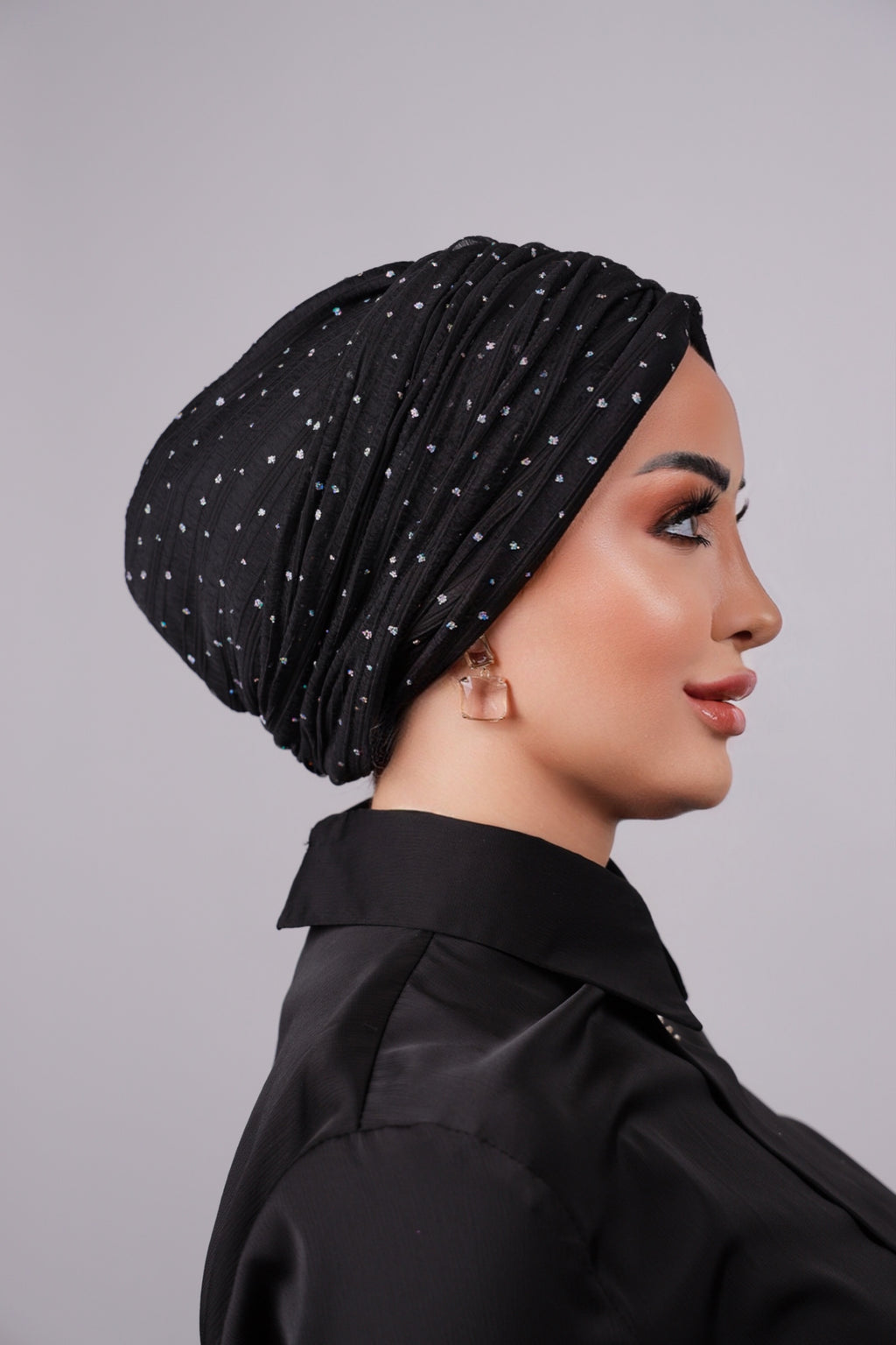 Rhinestone Draped Turban