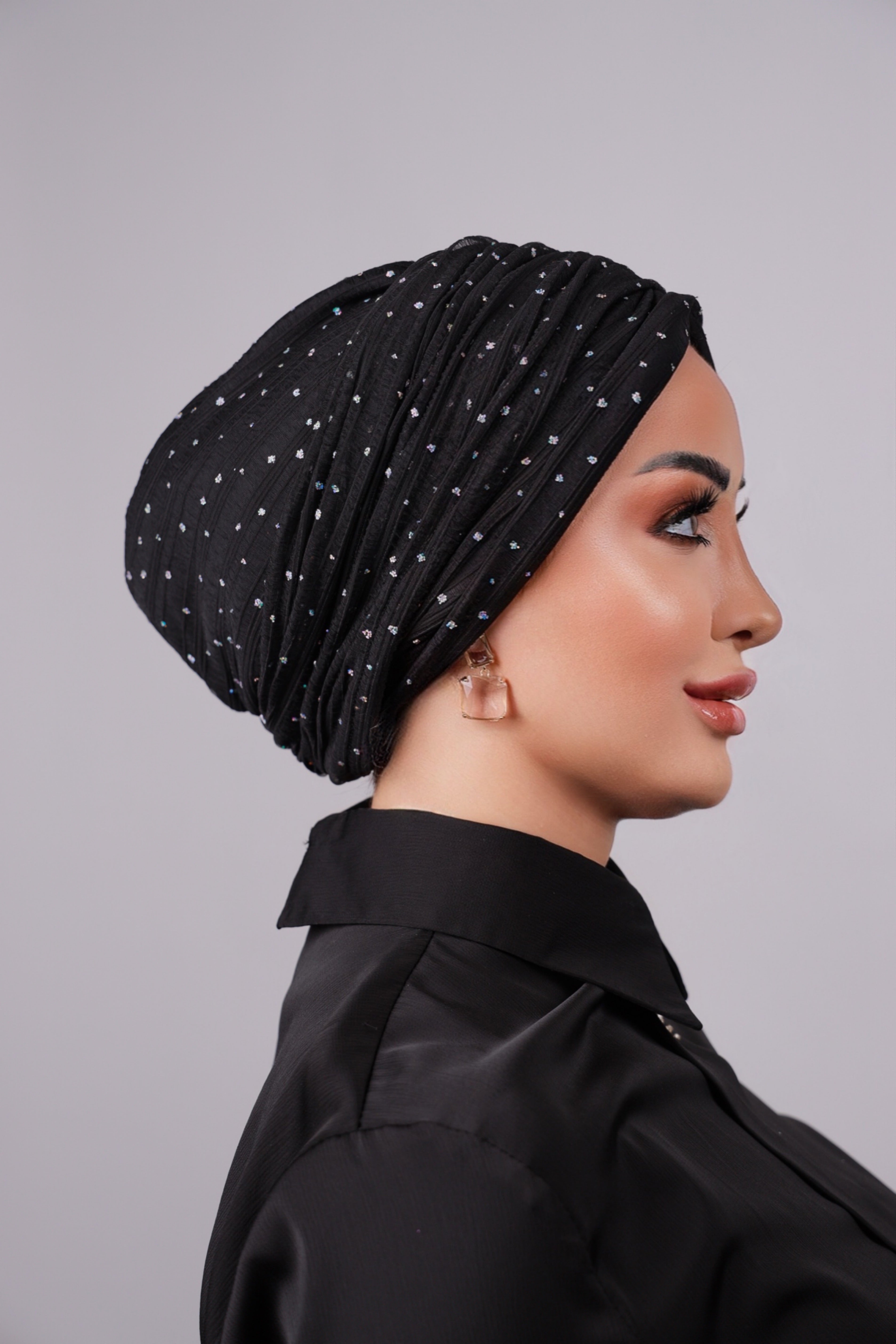 Rhinestone Draped Turban
